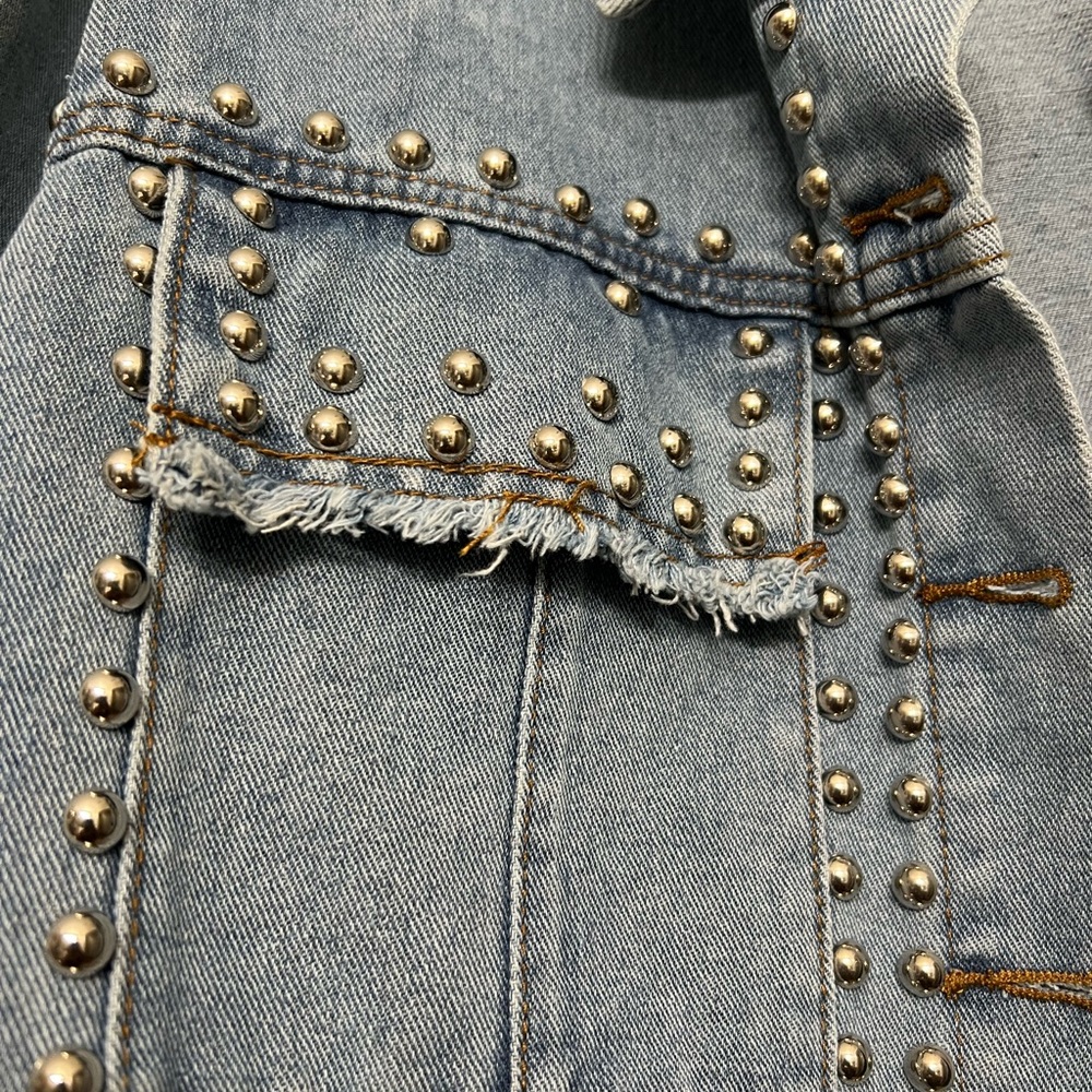 Ladies studded stones Jean jacket